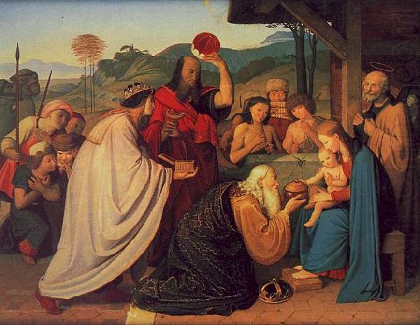 Friedrich Johann Overbeck The Adoration of the Magi 2 china oil painting image